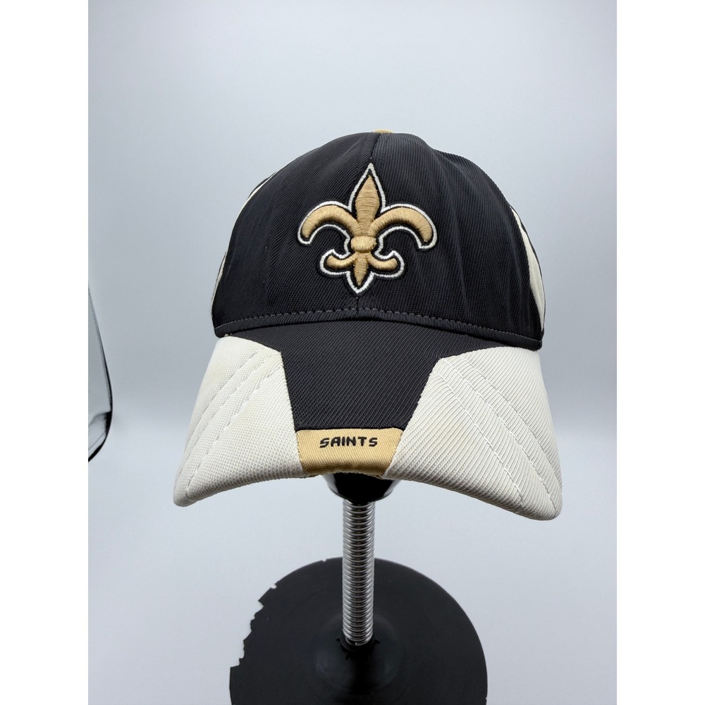 Reebok New Orleans Saints NFL Authentic Sideline Hat Black Gold OSFA